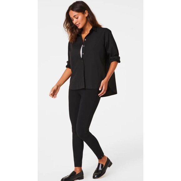 Spanx Women's Size M The Perfect Pant Skinny Ankle Ponte Black Work Versatile - Picture 1 of 5